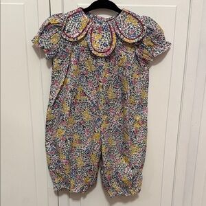 Sophie & Lucas NB newborn Charming Floral Kids Romper - Pink and Yellow